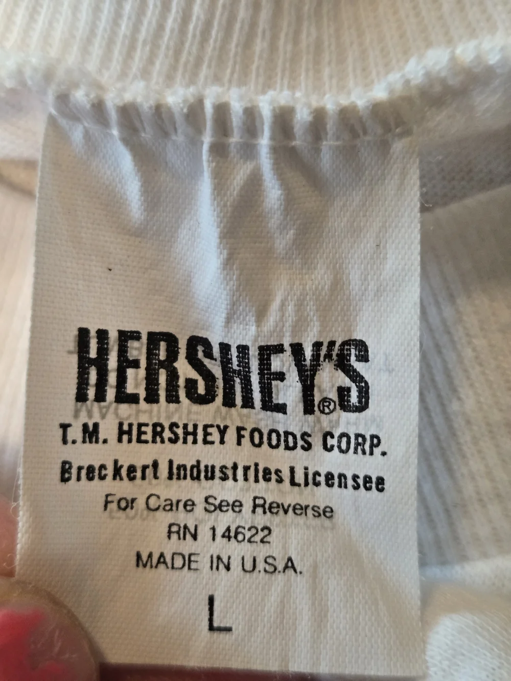 Vintage 80s 90s Hershey's & Reese's Candy Band Graphic Tee Usa Made Large